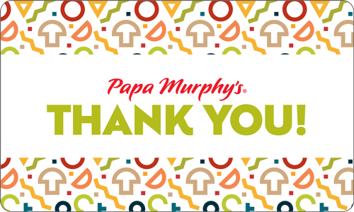 Papa Murphy’s gift card and packaging design set, created by Priscilla Creative, a Portland, Oregon design agency.