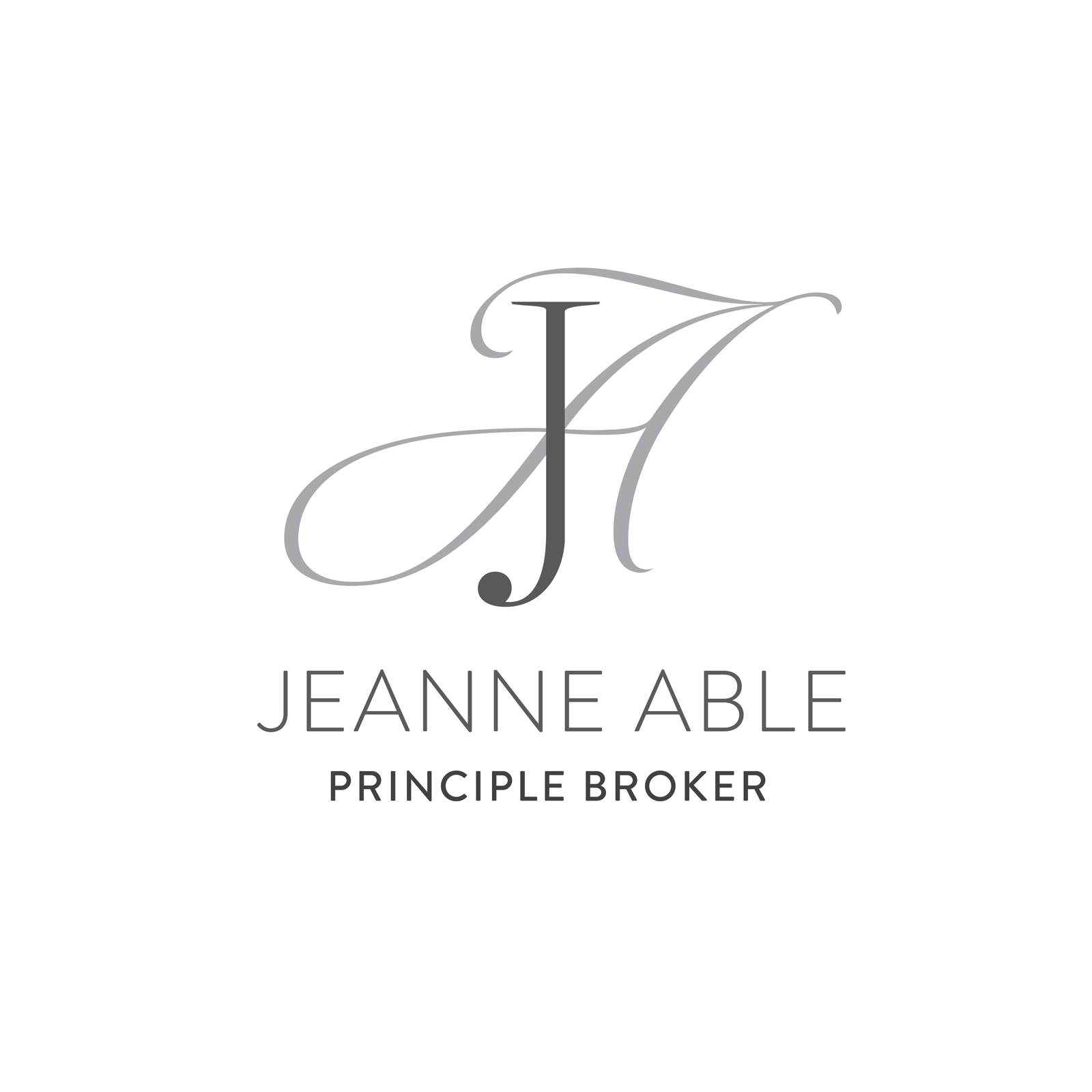 Jeanne Able Principle Broker Logo Design Priscilla Creative Branding